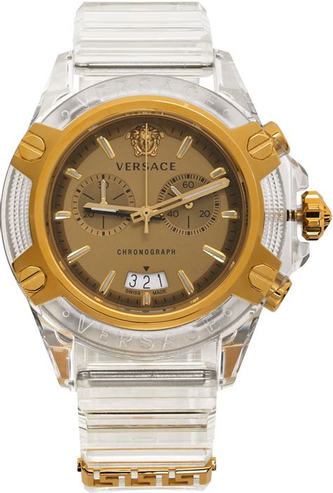 gold mens versace watch|silver versace watch men.